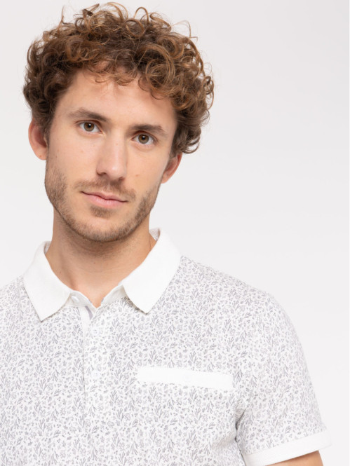 Polo motif fleur 100% coton...