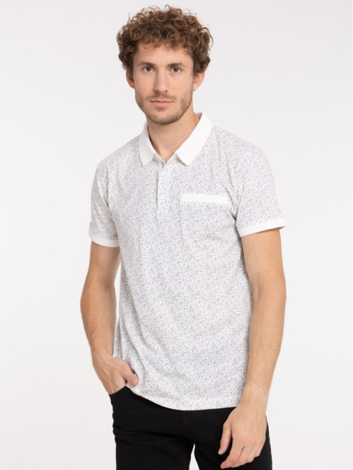 Polo motif fleur 100% coton...