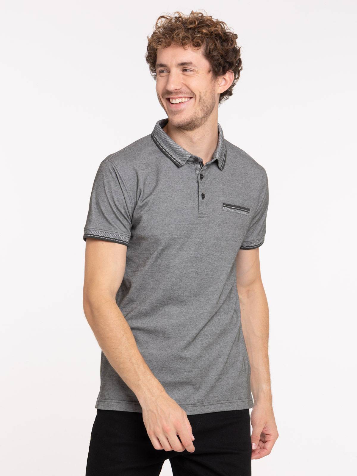 Polo col classique homme