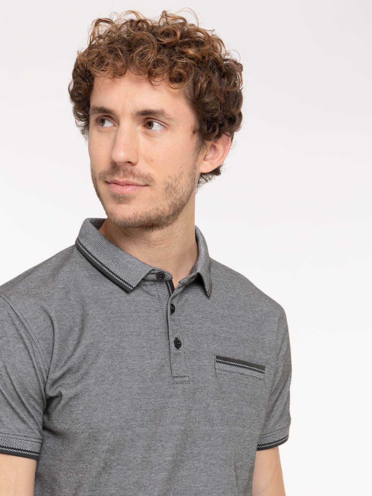 Polo col classique homme