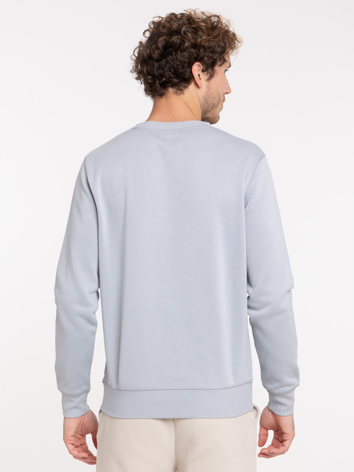 Sweat uni basique gris homme