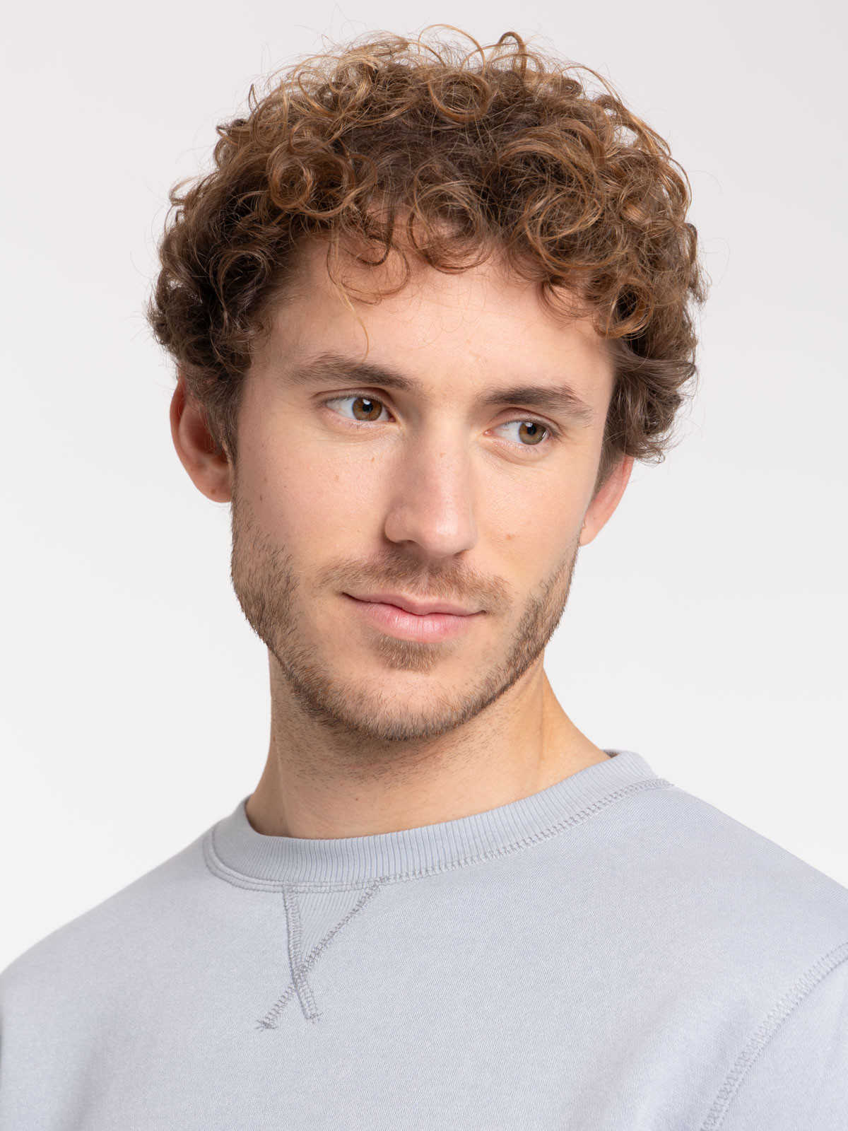 Sweat uni basique gris homme