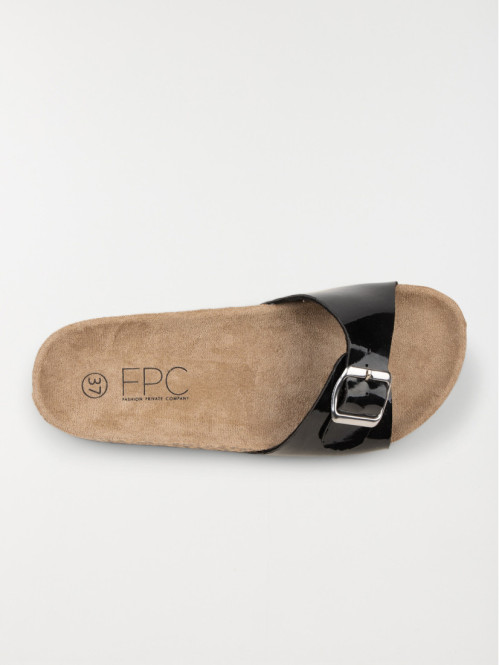 Mules plates noires femme...