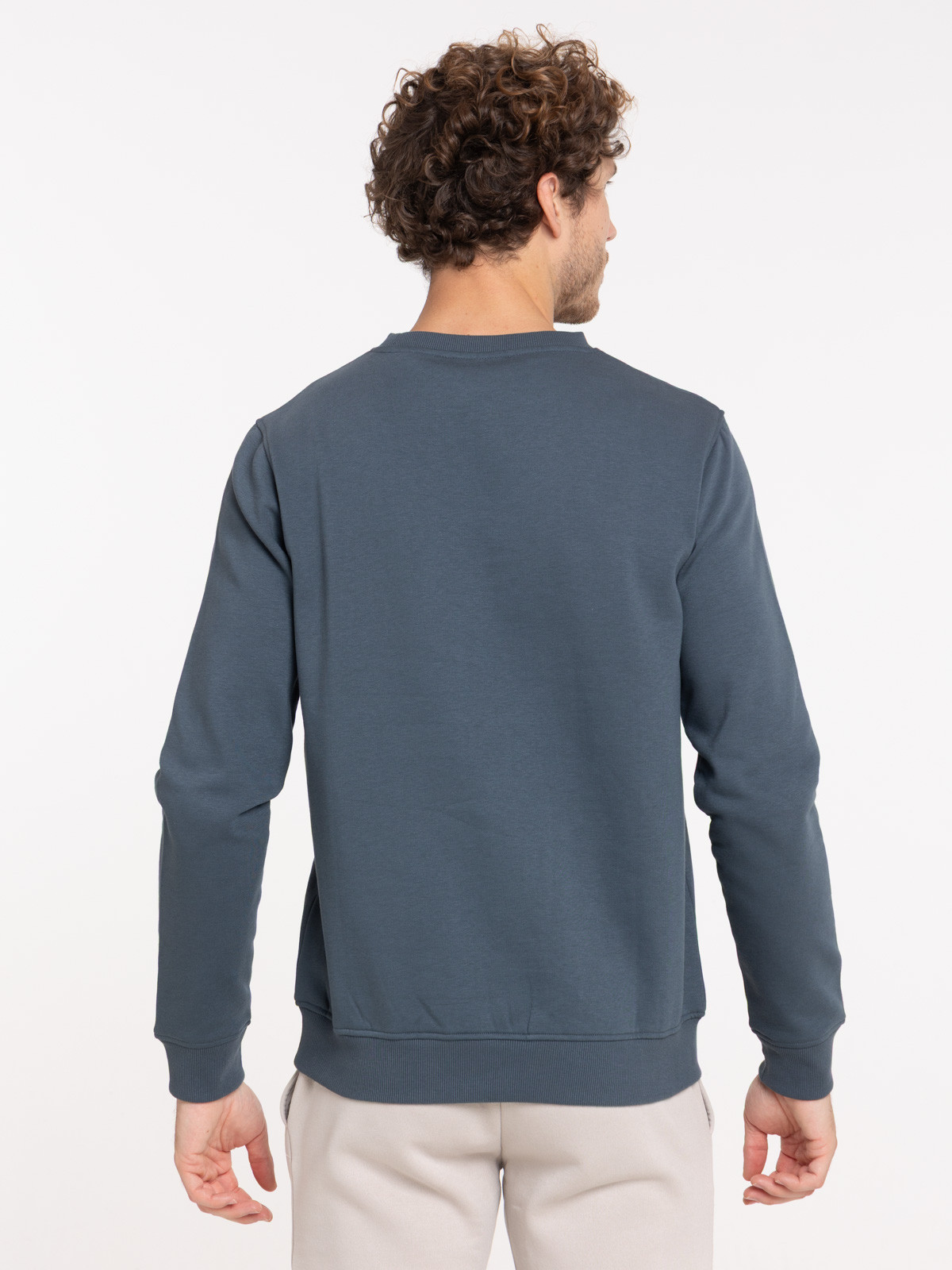 Sweat col rond message homme