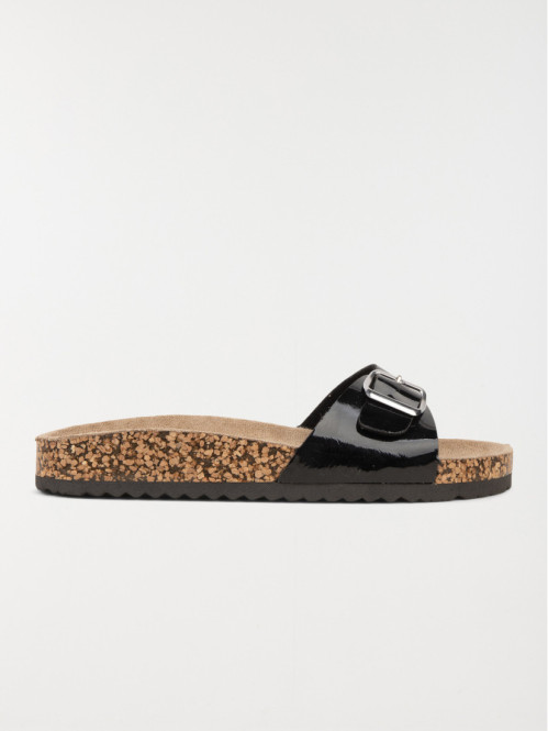 Mules plates noires femme (36-41)