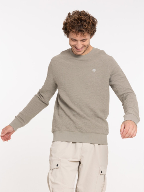 Sweat uni motif poitrine homme