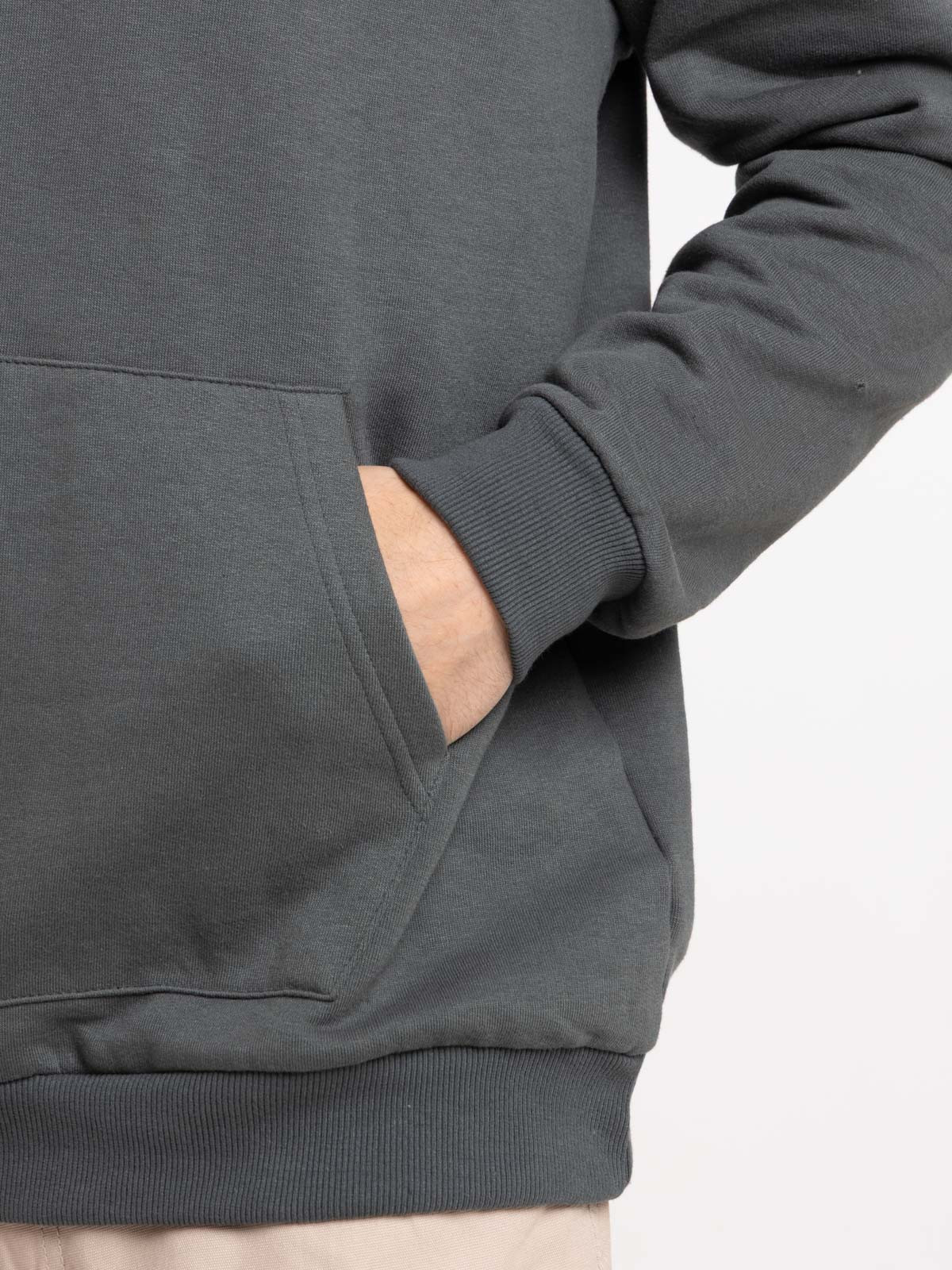 Sweat à capuche gris ardoise homme Sweat à capuche gris ardoise homme