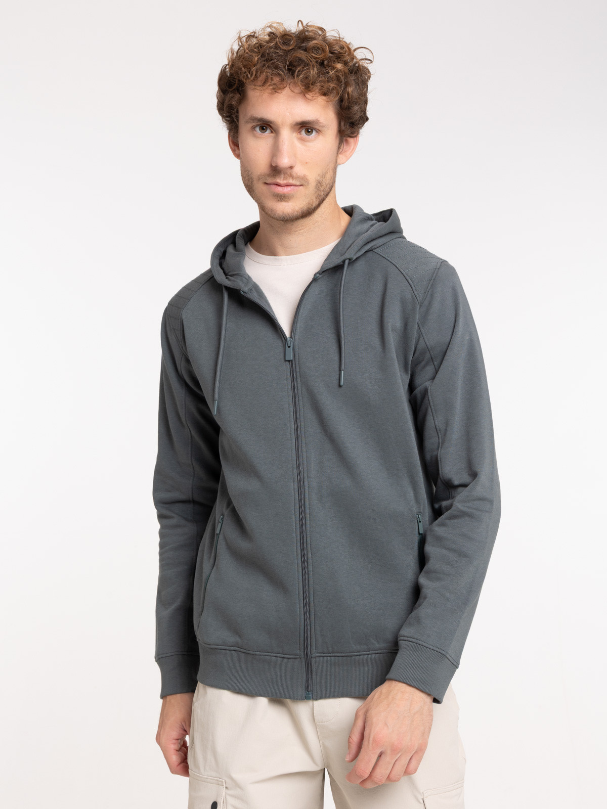 Sweat capuche zippé homme