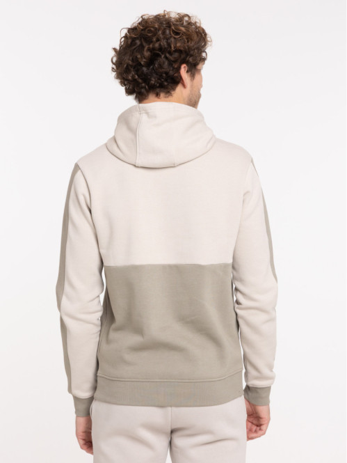 Sweat à capuche bicolore homme