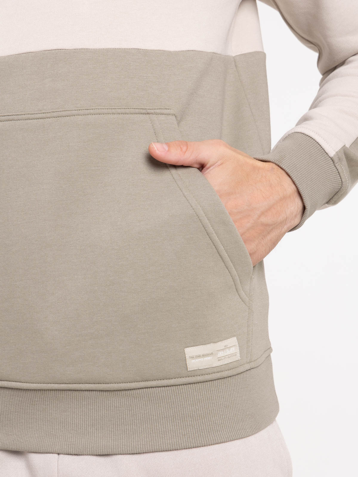 Sweat à capuche bicolore homme