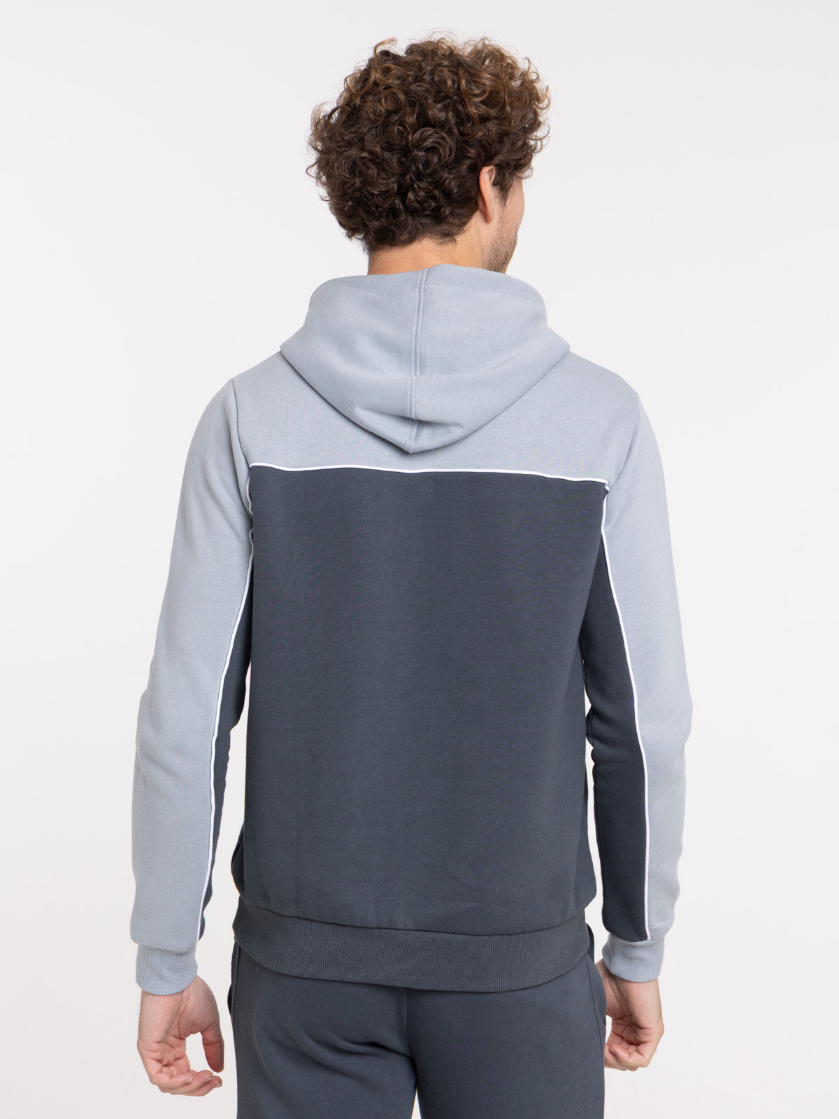 Sweat à capuche bicolore homme