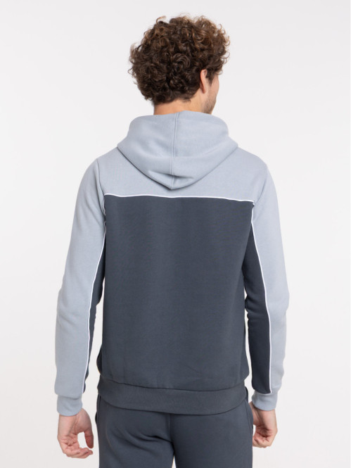Sweat à capuche bicolore homme