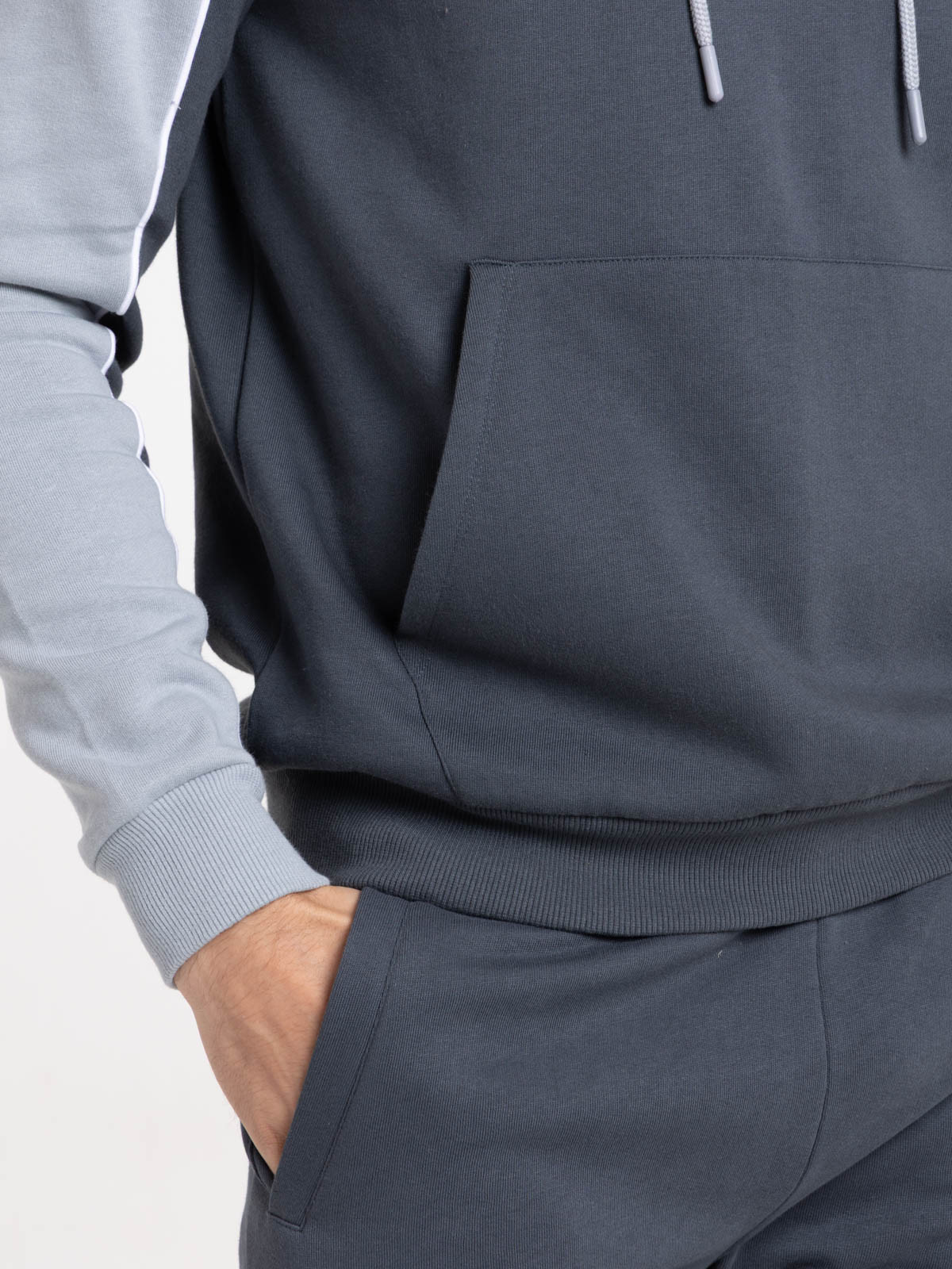 Sweat à capuche bicolore homme