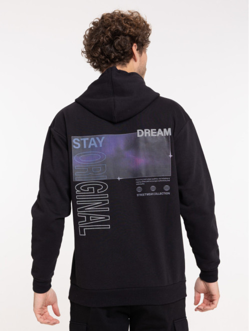 Sweat capuche motif devant...