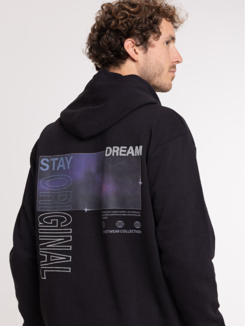 Sweat capuche motif devant et dos homme