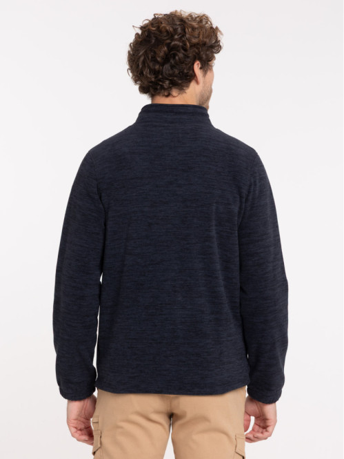 Sweat polaire zippé marine navy homme Sweat polaire zippé marine navy homme