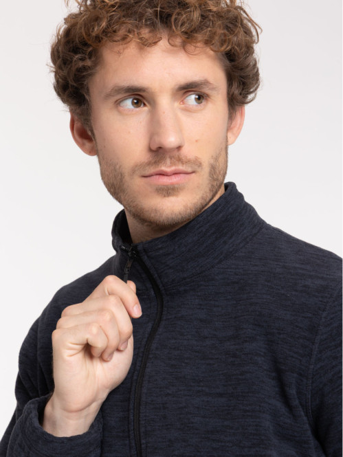 Sweat polaire zippé marine navy homme Sweat polaire zippé marine navy homme