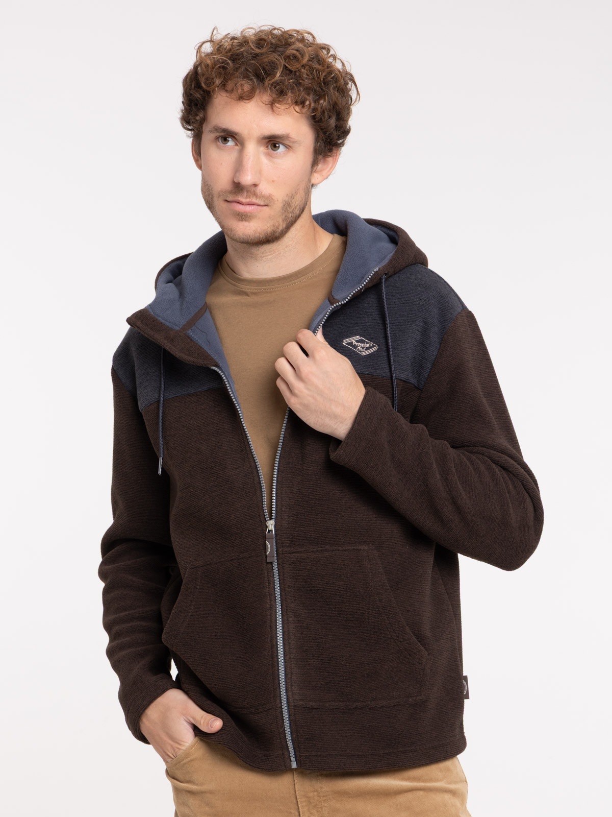 Sweat à capuche polaire homme