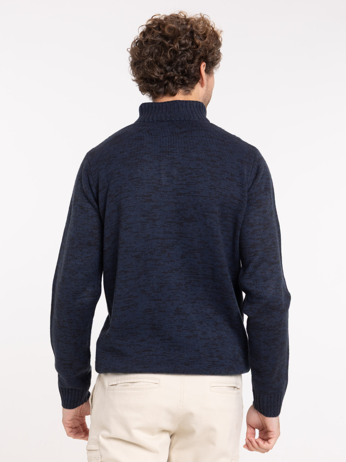 Pull col montant boutonné homme