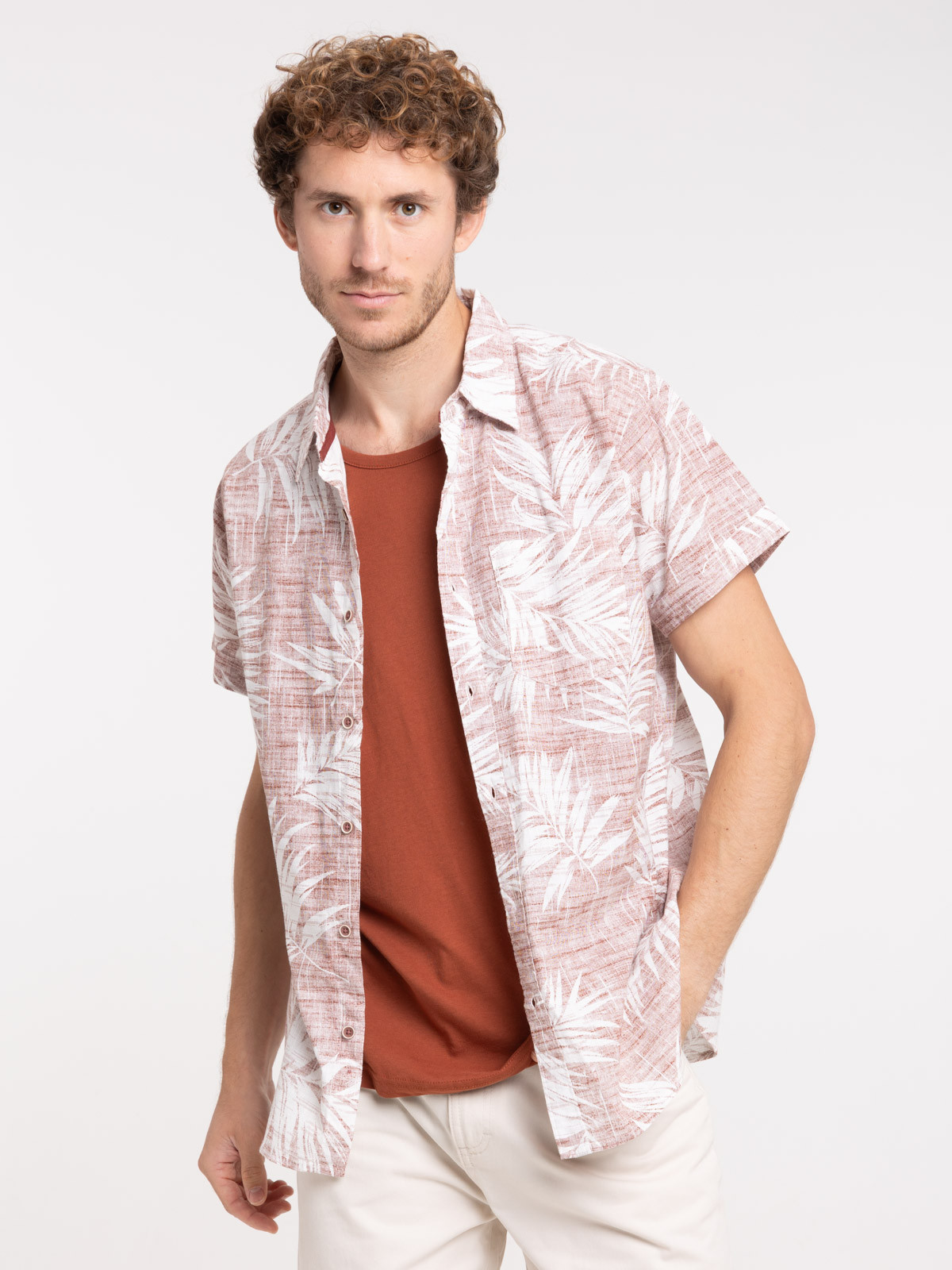 Chemisette imprimée grande taille homme