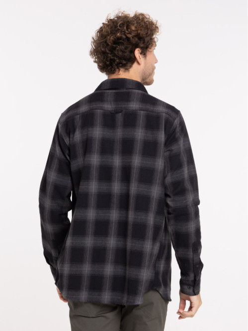 Chemise à carreaux noire homme