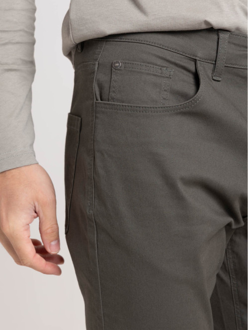 Pantalon slim kaki homme