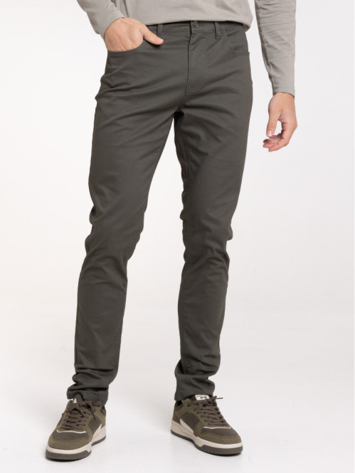 Pantalon slim kaki homme