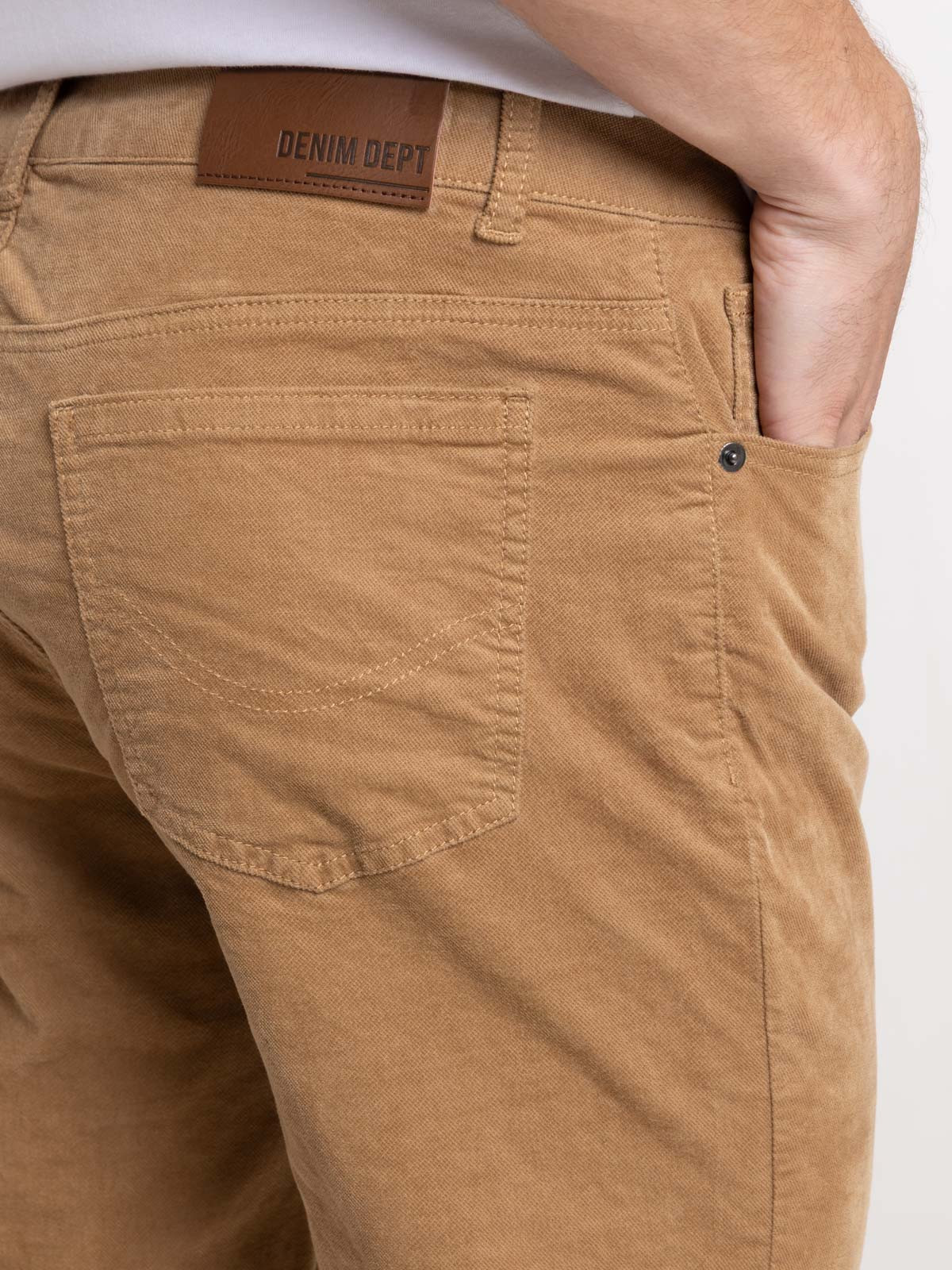 Pantalon straight coloris camel homme