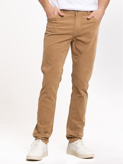Pantalon straight coloris camel homme
