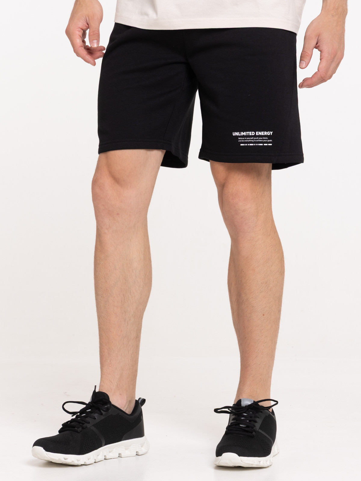 Short noir uni message homme