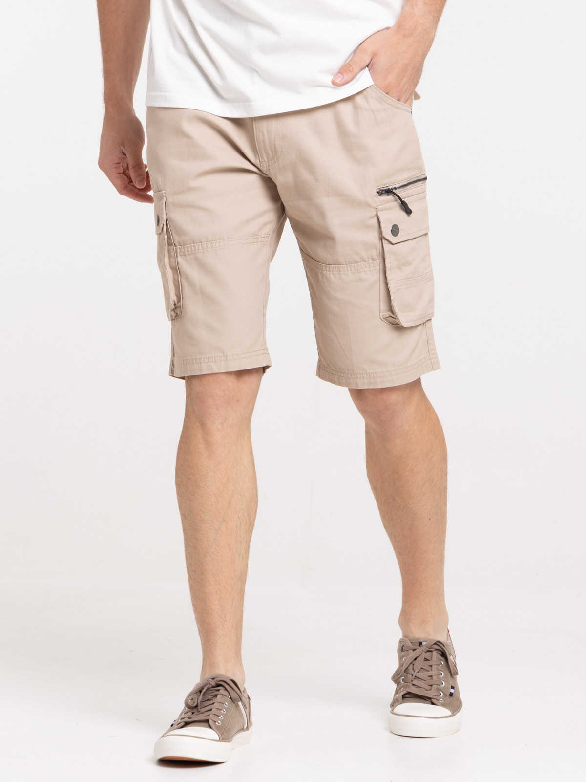 Bermuda cargo coloris sable homme Bermuda cargo coloris sable homme