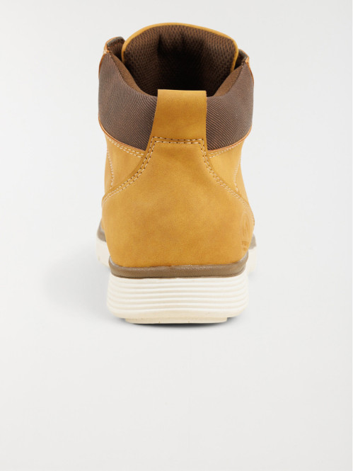 Boots lacets homme camel...