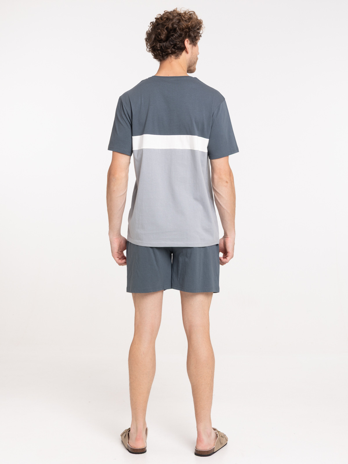 Pyjashort tricolore homme