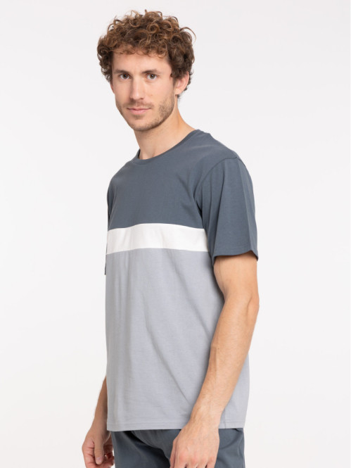 Pyjashort tricolore homme