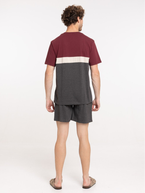 Pyjashort homme tricolore