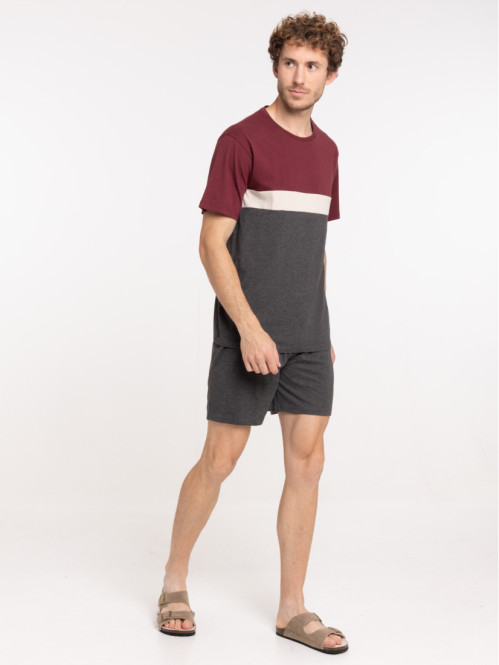 Pyjashort homme tricolore