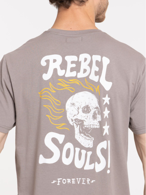 T-shirt homme imprimé devant et dos T-shirt homme imprimé devant et dos