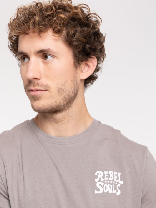 T-shirt homme imprimé devant et dos T-shirt homme imprimé devant et dos