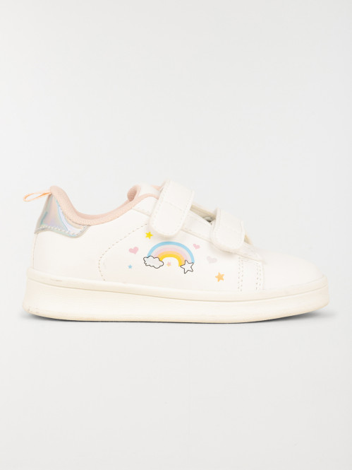 Baskets motif arc-en-ciel...