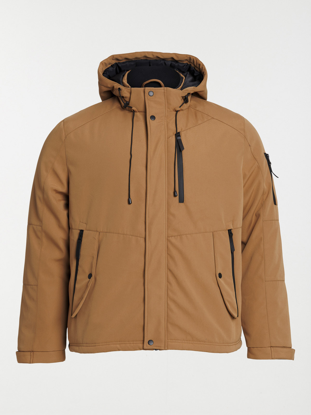Parka à capuche grande taille homme