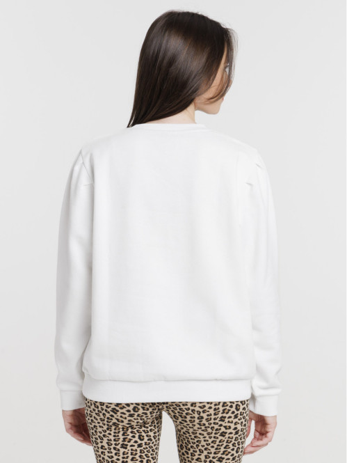 Sweat coeur léopard femme