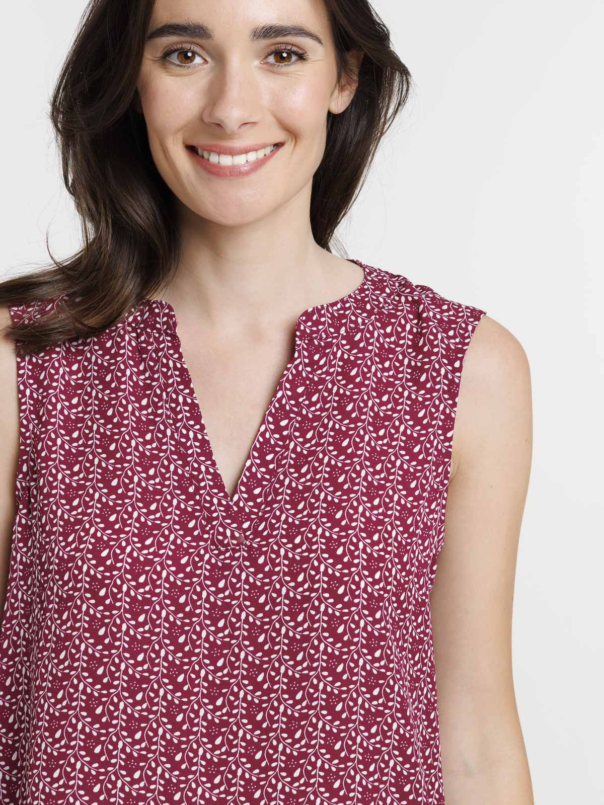 Blouse fleurie sans manches femme Blouse fleurie sans manches femme