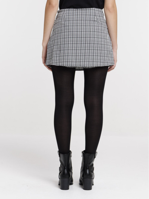 Jupe short à carreaux femme