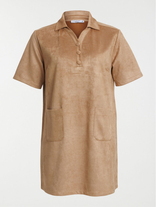 Robe suédine femme grande taille