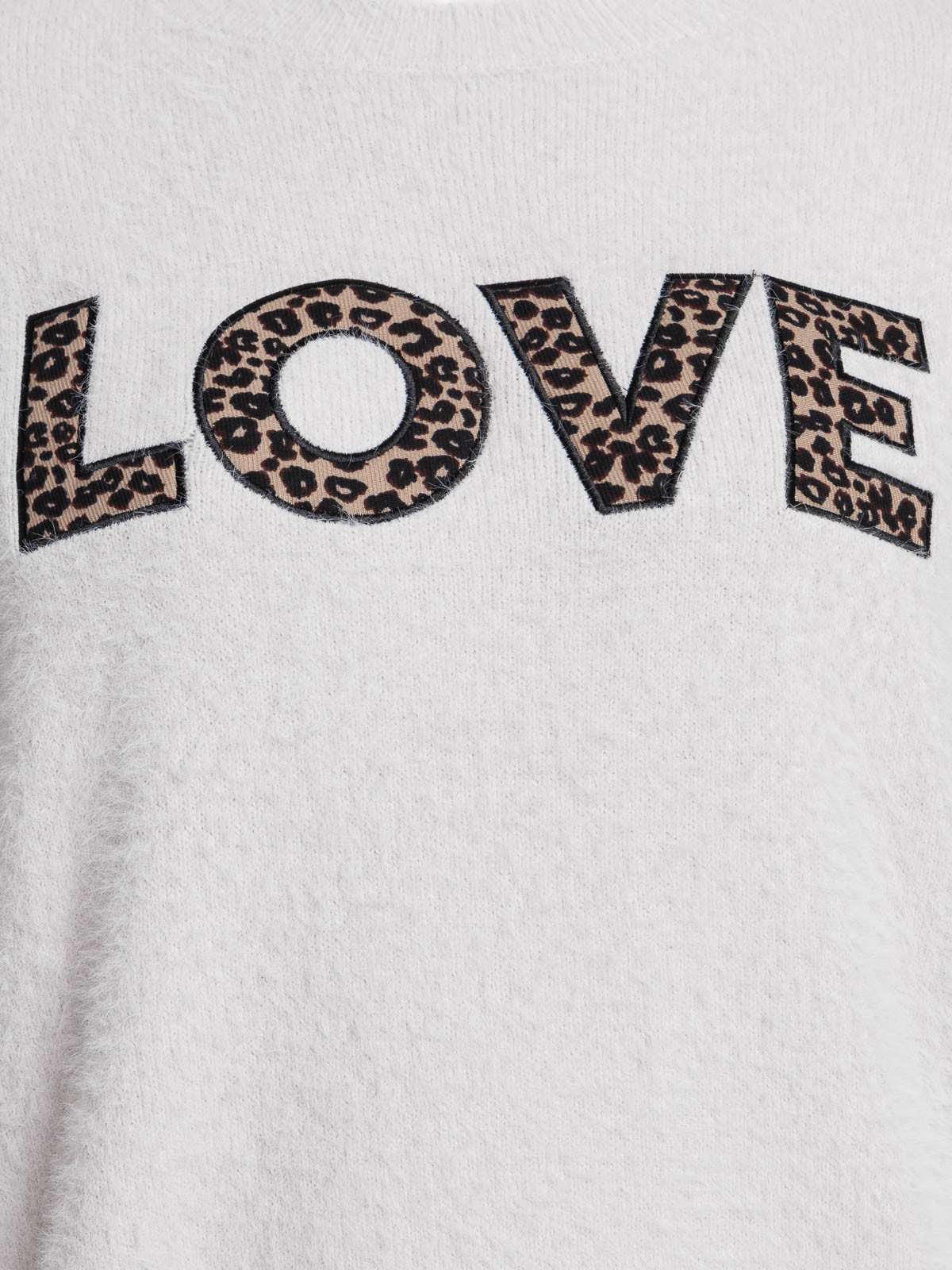 Pull love léopard grande taille femme