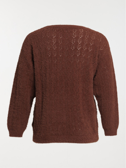 Pull marron grande taille...