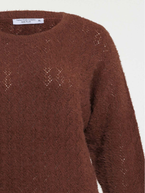 Pull marron grande taille...