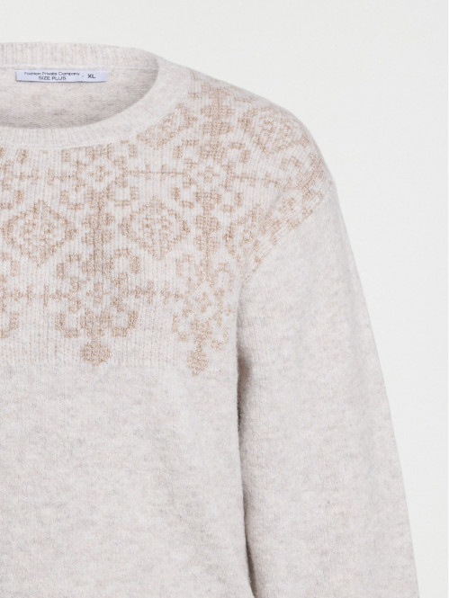 Pull beige rosé grande...