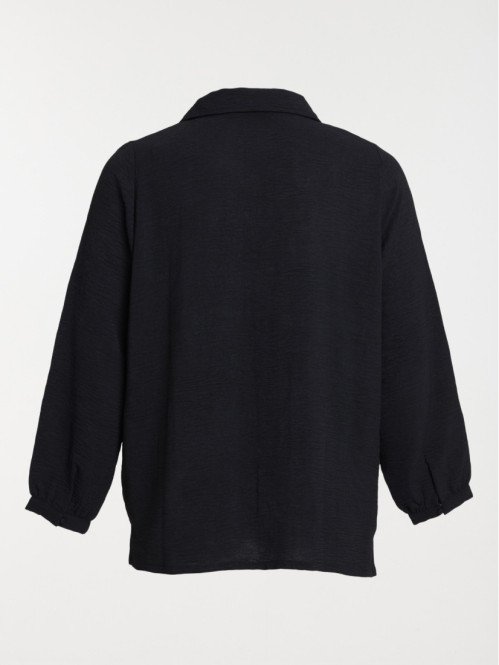 Blouse noire grande taille...