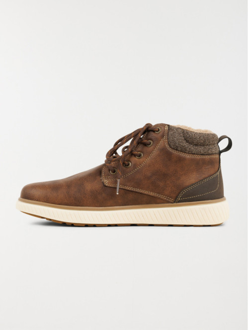 Boots lacets marrons homme (41-46)